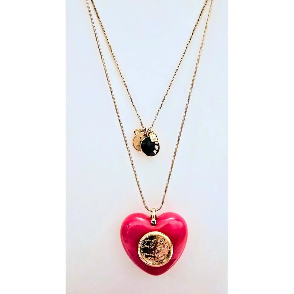 5pc VICTORIA SECRET COLLECTION KEYCHAIN Heart NECKLACE TRAVEL MIRROR BRAND NEW